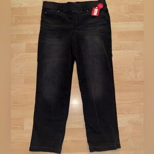 SPANX jeans - black, straight leg, large/petite